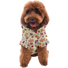Food Illustration Cupcake Pattern Lollipop Dog Coat by Amaryn4rt