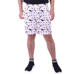 Illustration Cartoon Cat Paw Background Pattern Cute Men s Pocket Shorts by Amaryn4rt