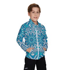 Mandala Blue Kids  Windbreaker by zappwaits