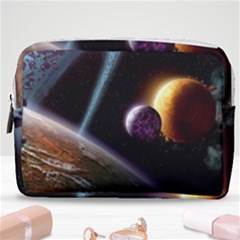 Planets In Space Make Up Pouch (medium) by Sapixe