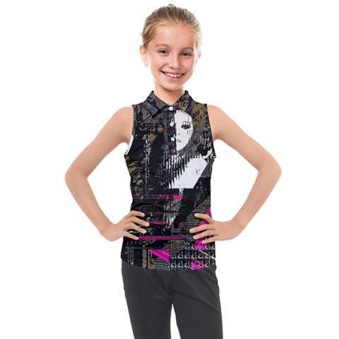 Grunge Witch Kids  Sleeveless Polo Tee by MRNStudios