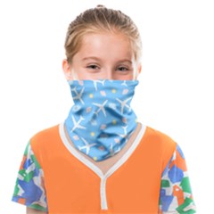 Plane Sky Background Pattern Face Covering Bandana (kids) by danenraven
