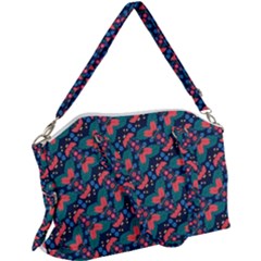 Illustration Tile Pattern Patchwork Canvas Crossbody Bag by danenraven