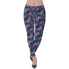 Illustration Tile Pattern Patchwork Velvet Leggings by danenraven