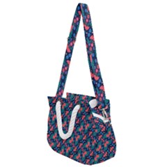 Illustration Tile Pattern Patchwork Rope Handles Shoulder Strap Bag by danenraven
