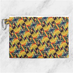 Illustration Geometric Pattern Colorful Pattern Canvas Cosmetic Bag (xl) by danenraven