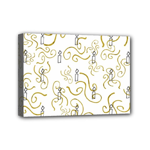 Illustration Candles Candle Fire Light Ceremonial Mini Canvas 7  X 5  (stretched) by danenraven