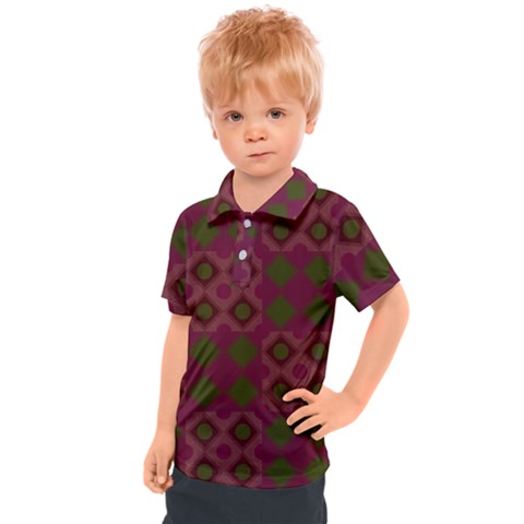 Illustration Background Abstract Pattern Texture Design Kids  Polo Tee by danenraven