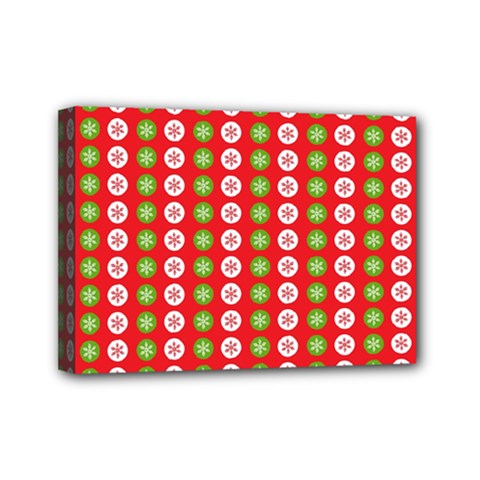 Illustration Festive Pattern Christmas Holiday Mini Canvas 7  X 5  (stretched) by danenraven