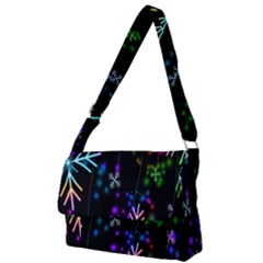 Snowflakes Lights Full Print Messenger Bag (l) by artworkshop