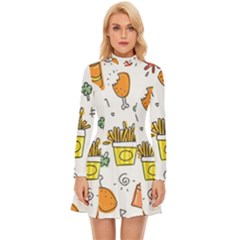 Set Child Fun Funny Collection Long Sleeve Velour Longline Dress by artworkshop