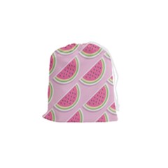 Pink Melon Wayermelon Pattern Food Fruit Melon Drawstring Pouch (small) by Ravend