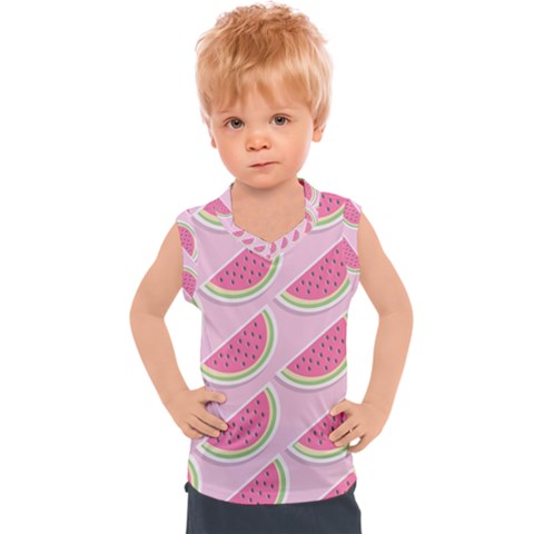Pink Melon Wayermelon Pattern Food Fruit Melon Kids  Sport Tank Top by Ravend