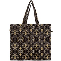 Vintage Batik Art Architecture Pattern Canvas Travel Bag by Ravend