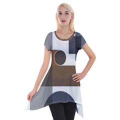 Background Wallpaper Abstract Short Sleeve Side Drop Tunic by Ravend