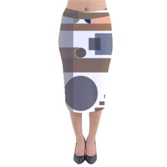 Background Wallpaper Abstract Velvet Midi Pencil Skirt by Ravend