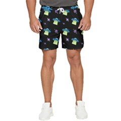 Illustration Cosmos Cosmo Rocket Spaceship Ufo Men s Runner Shorts by danenraven