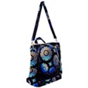 Illustration Tech Galaxy Robot Bot Science Crossbody Backpack View2