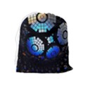 Illustration Tech Galaxy Robot Bot Science Drawstring Pouch (XL) View2