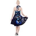 Illustration Tech Galaxy Robot Bot Science Halter Party Swing Dress  View2