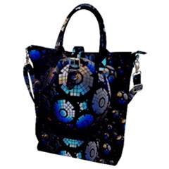 Illustration Tech Galaxy Robot Bot Science Buckle Top Tote Bag by danenraven