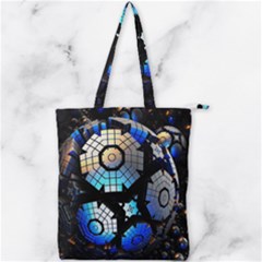 Illustration Tech Galaxy Robot Bot Science Double Zip Up Tote Bag by danenraven