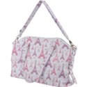 Eiffel Tower Pattern Wallpaper Canvas Crossbody Bag View2