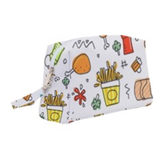 Cute Sketch  Fun Funny Collection Wristlet Pouch Bag (medium) by artworkshop