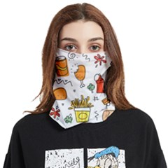 Cute Sketch  Fun Funny Collection Face Covering Bandana (two Sides) by artworkshop