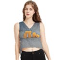 Pasta Is Art - Italian Food V-Neck Cropped Tank Top View1