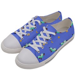 Seamless Pastel Wallpaper Animal Men s Low Top Canvas Sneakers by danenraven