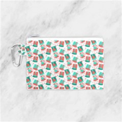 Birthday Pattern Party Celebration Canvas Cosmetic Bag (small) by danenraven
