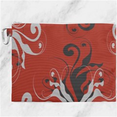 Nature Background Abstract Red Gray Black Canvas Cosmetic Bag (xxxl) by danenraven