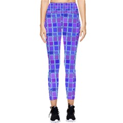 Background Mosaic Purple Blue Pocket Leggings  by danenraven