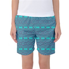 Abstract Chevron Zigzag Pattern Women s Basketball Shorts by danenraven