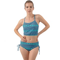 Abstract Chevron Zigzag Pattern Mini Tank Bikini Set by danenraven