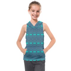 Abstract Chevron Zigzag Pattern Kids  Sleeveless Hoodie by danenraven