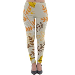 Leaf Leaves Flower Background Wallpaper Lightweight Velour Leggings by danenraven