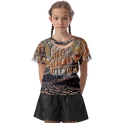 Colosseo Italy Kids  Front Cut Tee by ConteMonfrey