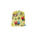 Seamless pattern vector industrial vehicle cartoon Drawstring Pouch (XS) View2