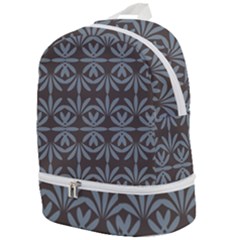 Floral Pattern Wallpaper Textile Zip Bottom Backpack by Wegoenart