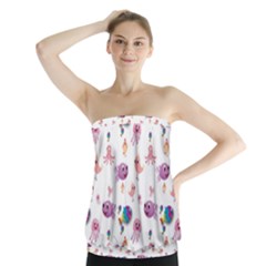 Fish Squid Bird Jellyfish Chicken Strapless Top by Wegoenart