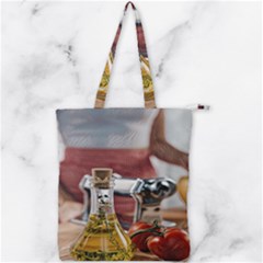 Healthy Ingredients - Olive Oil And Tomatoes Double Zip Up Tote Bag by ConteMonfrey