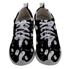 Ghost Background Halloween Athletic Shoes by Wegoenart