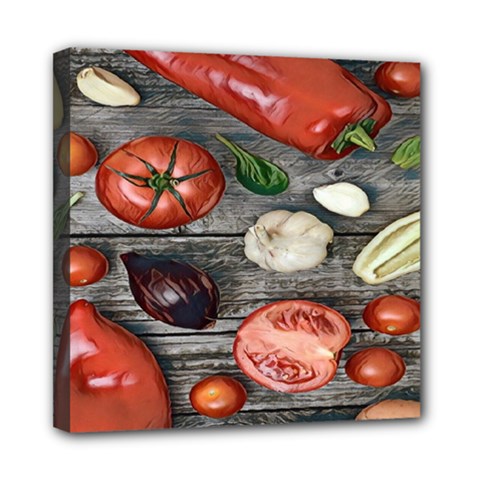 Bell Peppers & Tomatoes Mini Canvas 8  X 8  (stretched) by ConteMonfrey