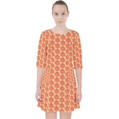 Cute Pumpkin Small Quarter Sleeve Pocket Dress by ConteMonfrey