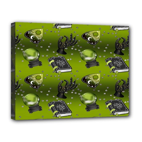 Ocultism Wicca Real Witch Halloween  Canvas 14  X 11  (stretched) by ConteMonfrey
