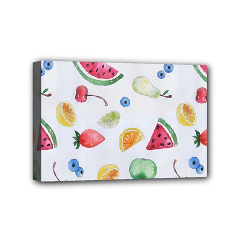 Fruit Summer Vitamin Watercolor Mini Canvas 6  X 4  (stretched) by Wegoenart