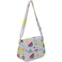 Pineapple And Watermelon Summer Fruit Saddle Handbag View1