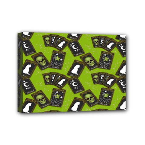 Cats And Skulls - Modern Halloween  Mini Canvas 7  X 5  (stretched) by ConteMonfrey